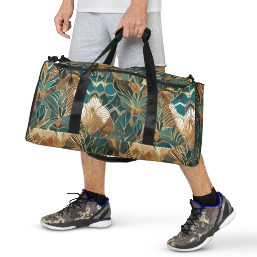 Gilded Peacock Garden on a Duffle Bag