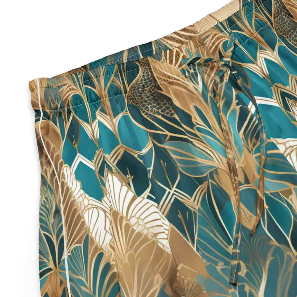 Gilded Peacock Garden on Women's Pajama Shorts — Product details