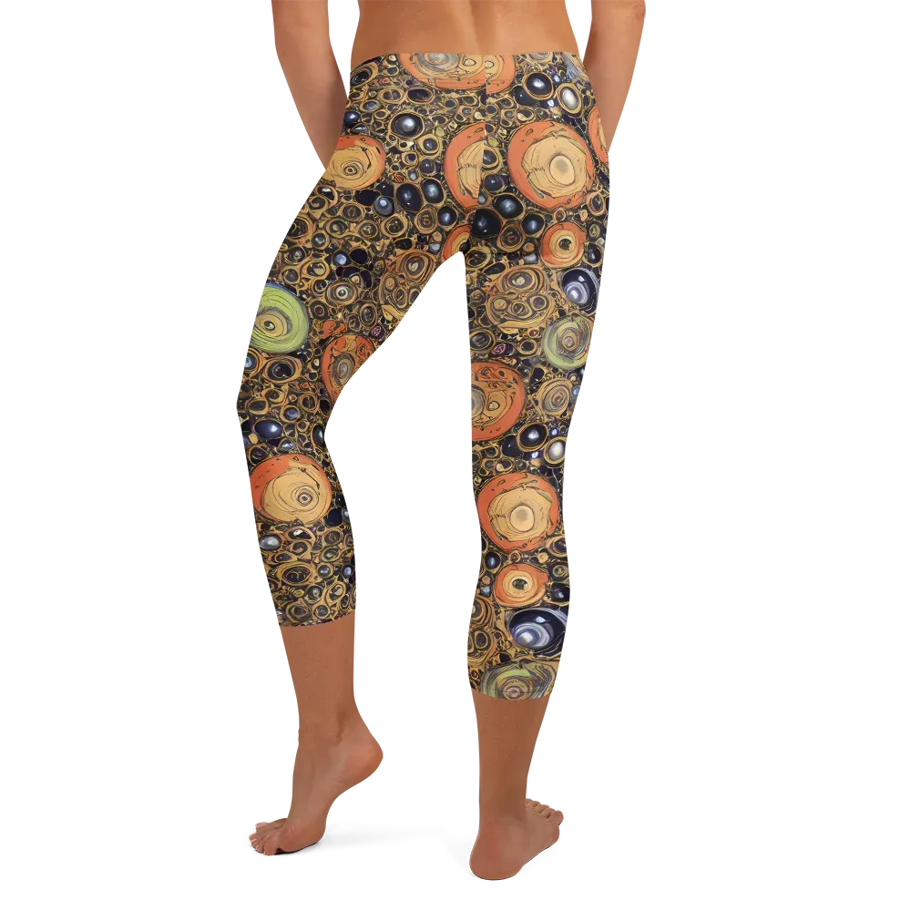 Crescent Echoes on Capri Leggings — Back