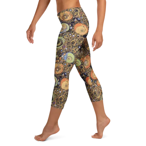 Crescent Echoes on a Capri Leggings