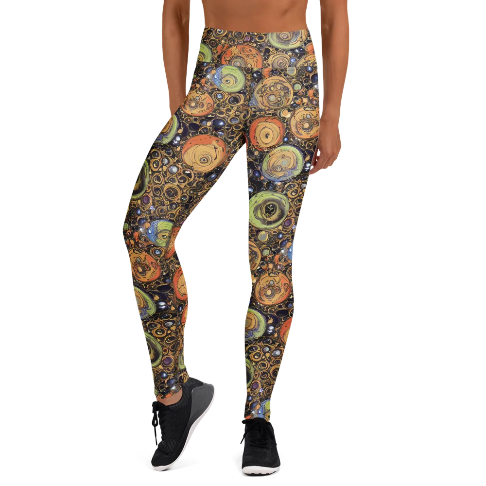 Crescent Echoes on Yoga Leggings — Front