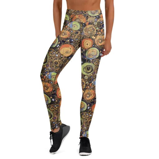 Crescent Echoes on a Yoga Leggings
