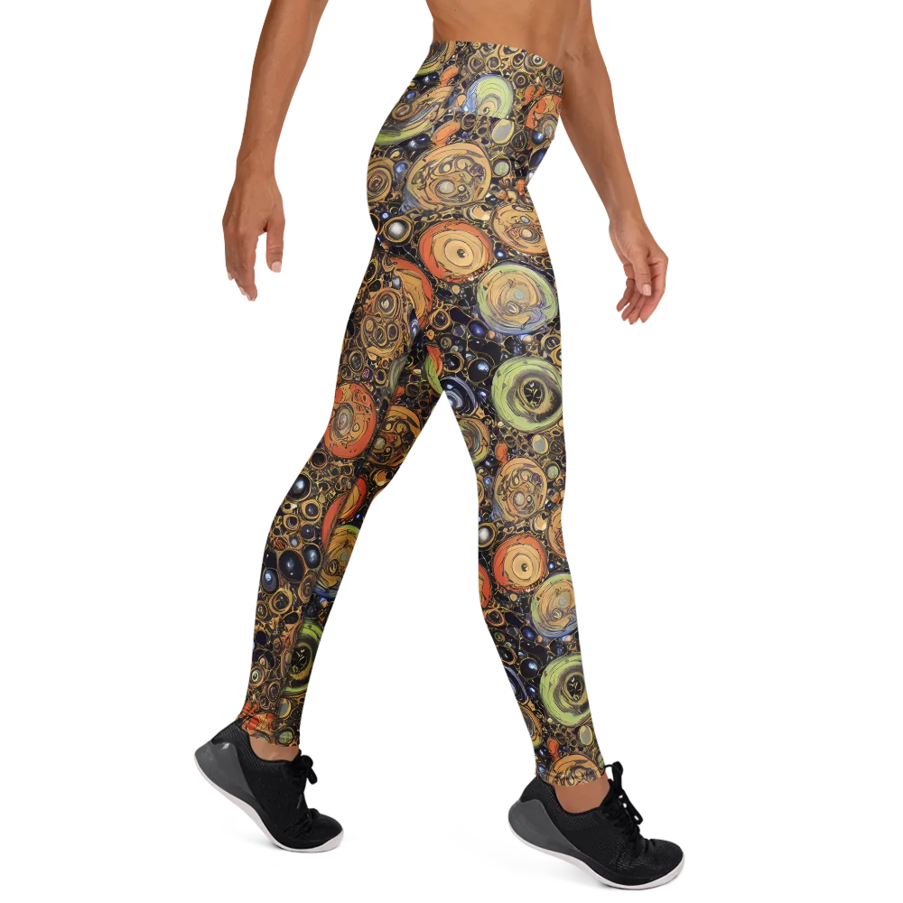 Crescent Echoes on Yoga Leggings — Right