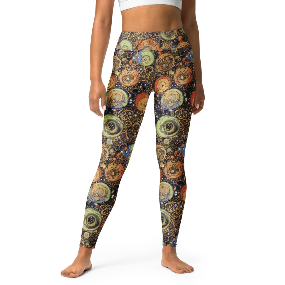Crescent Echoes on Yoga Leggings — Front