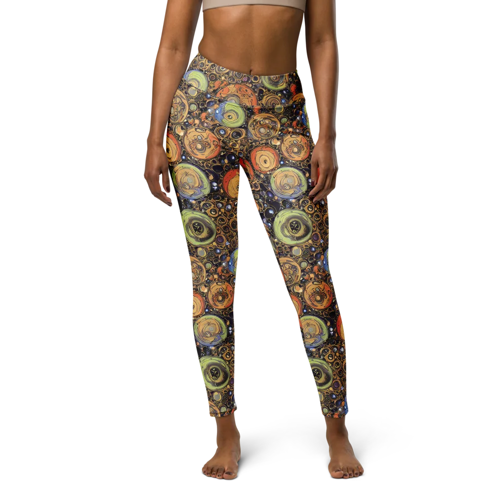 Crescent Echoes on Yoga Leggings — Front