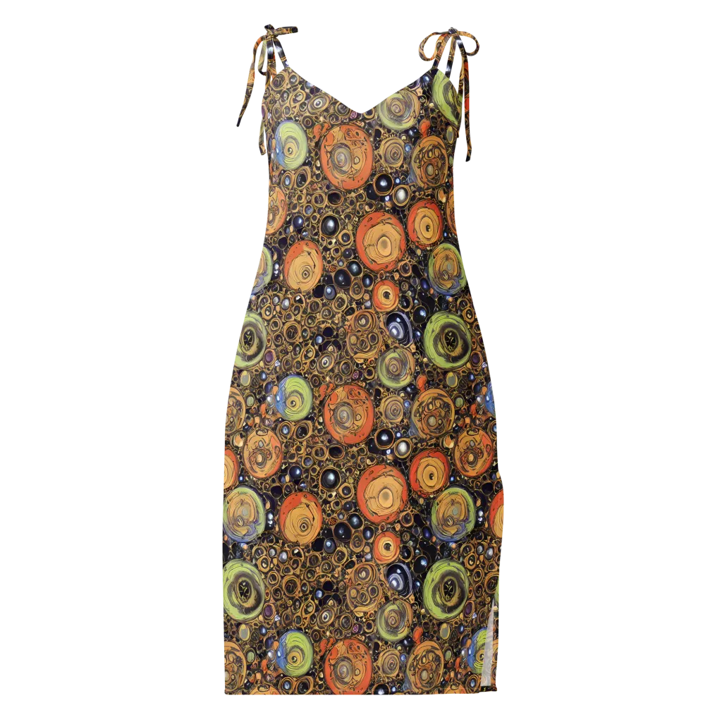 Crescent Echoes on Slip Dress — Front