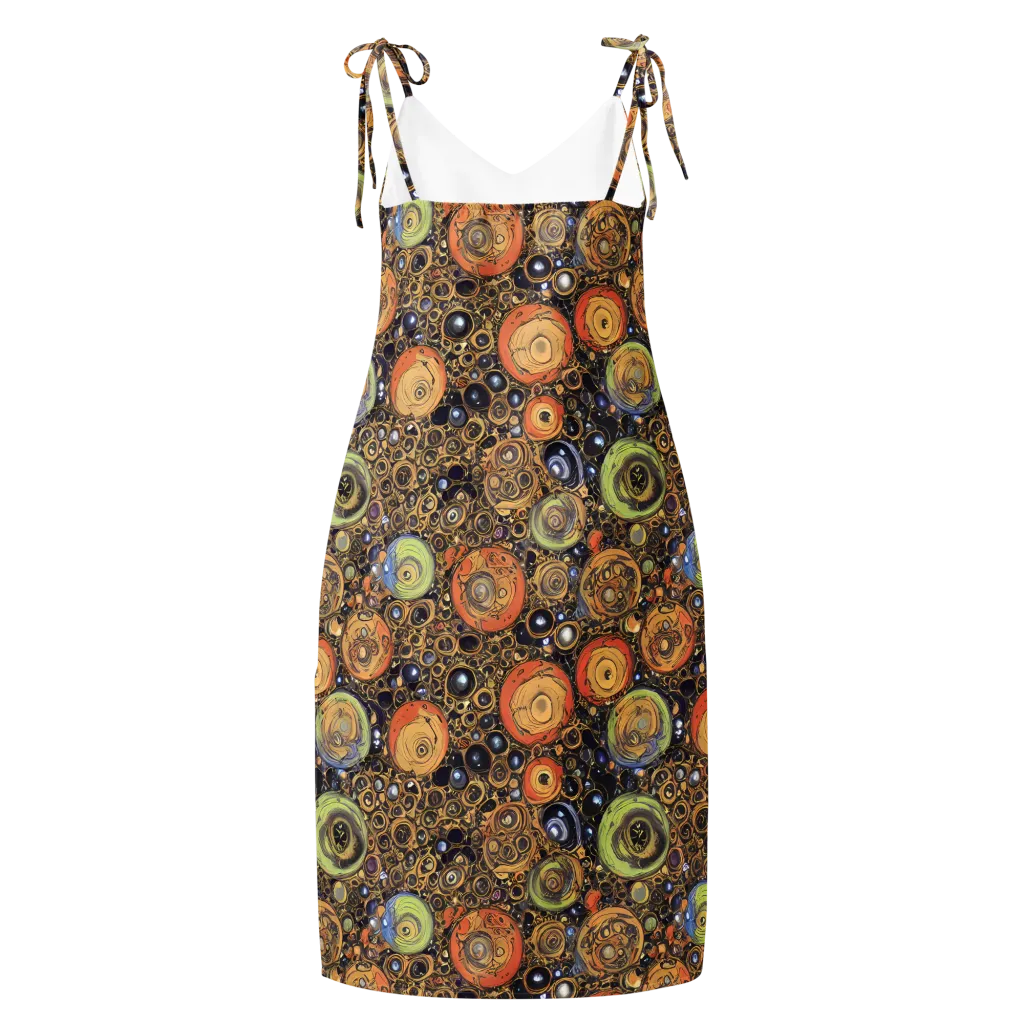 Crescent Echoes on Slip Dress — Back