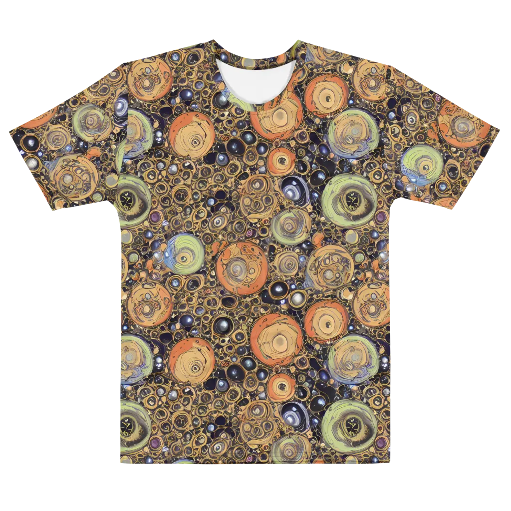 Crescent Echoes on Men's Cotton Crew Neck T-Shirt — Front