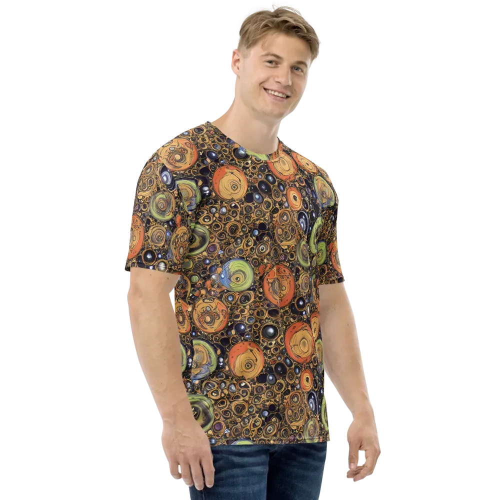 Crescent Echoes on Men's Crew Neck T-Shirt — Right