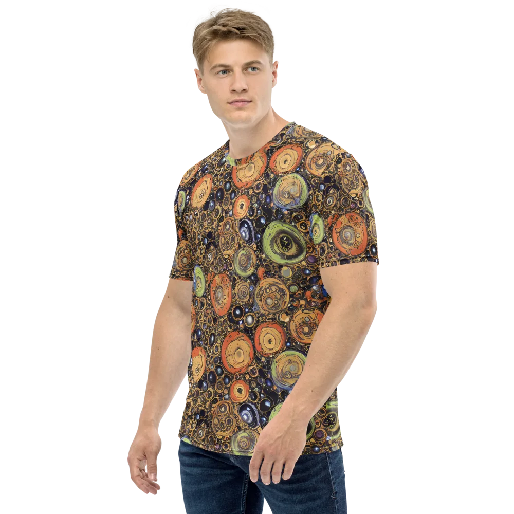 Crescent Echoes on Men's Crew Neck T-Shirt — Left