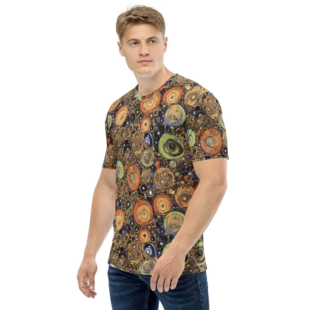 Crescent Echoes on Men's Crew Neck T-Shirt — Left