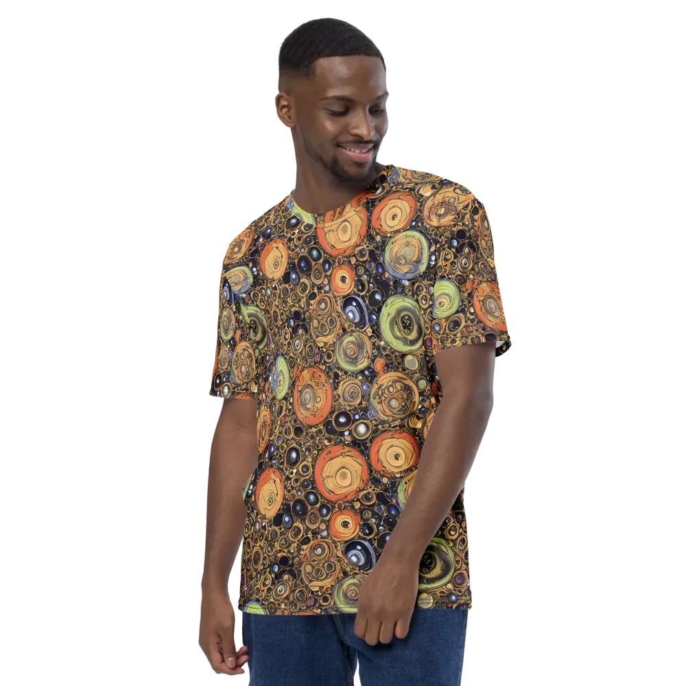 Crescent Echoes on Men's Crew Neck T-Shirt — Left