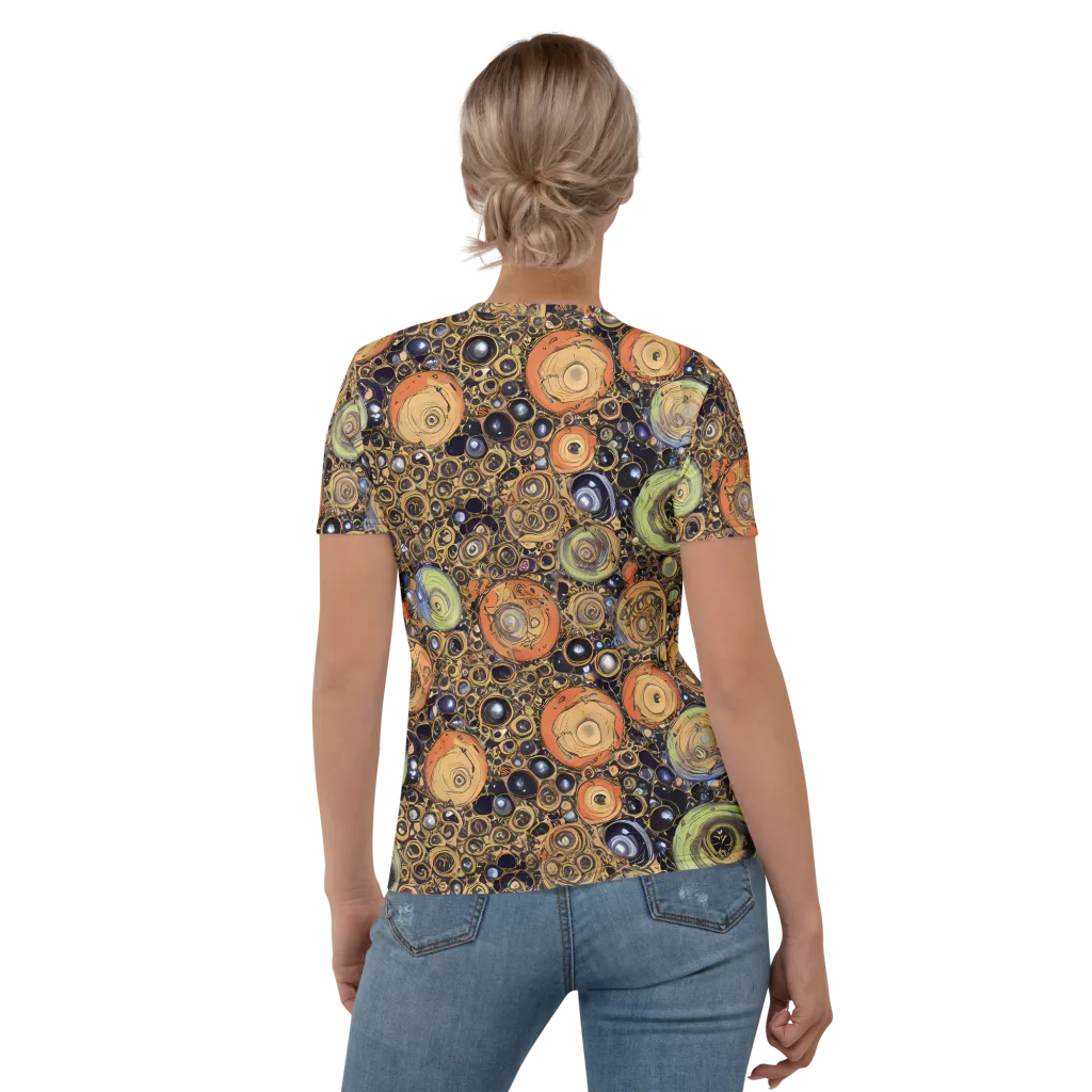 Crescent Echoes on Women's Crew Neck T-Shirt — Back