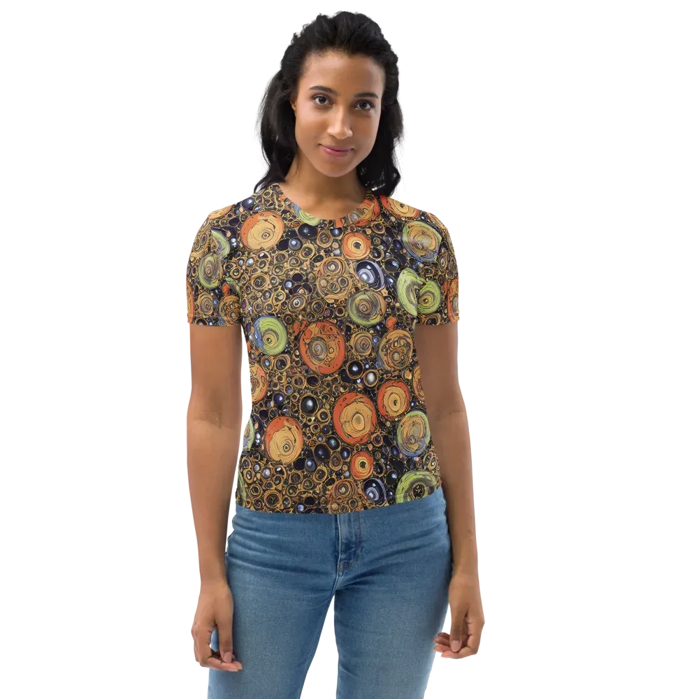 Crescent Echoes on Women's Crew Neck T-Shirt — Front