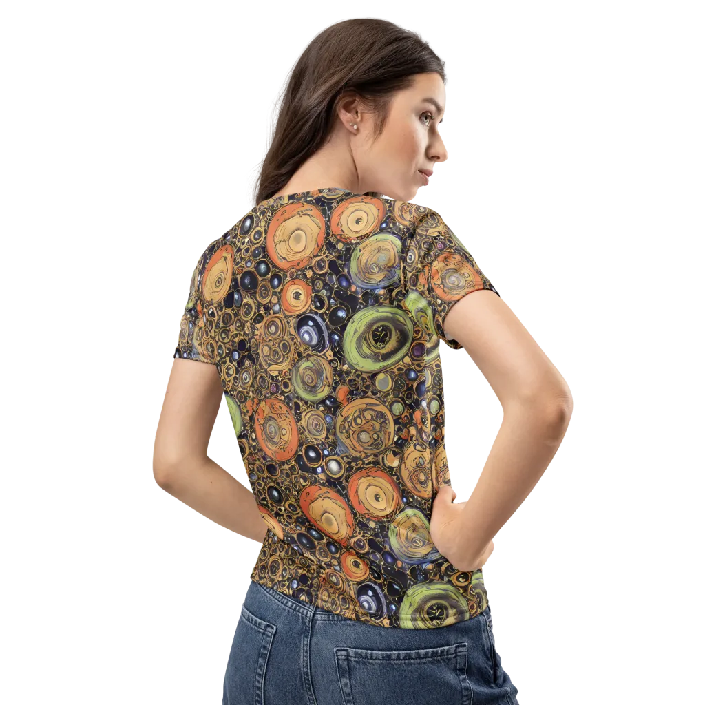 Crescent Echoes on Women's Crew Neck T-Shirt — Back