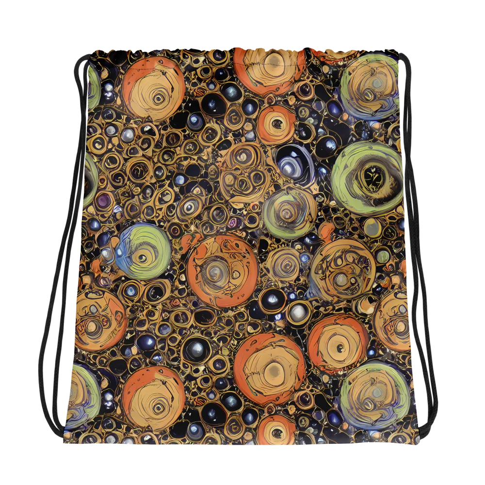 Crescent Echoes on Drawstring Bag — Photo