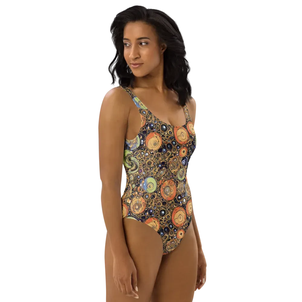 Crescent Echoes on One-Piece Swimsuit — Right