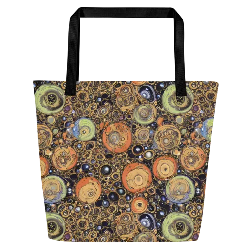 Crescent Echoes on a Large Tote Bag W/ Pocket
