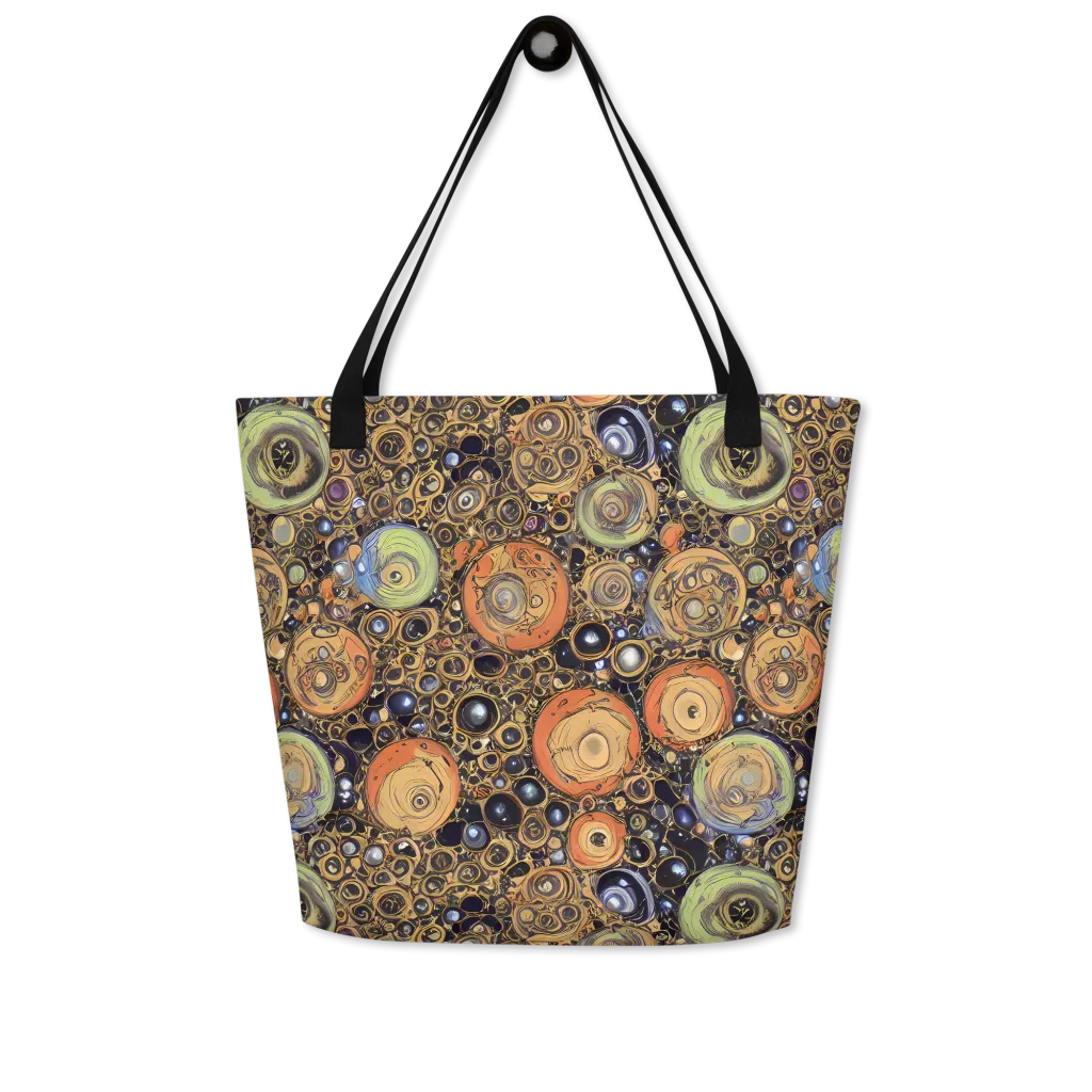 Crescent Echoes on Large Tote Bag W/ Pocket — Front