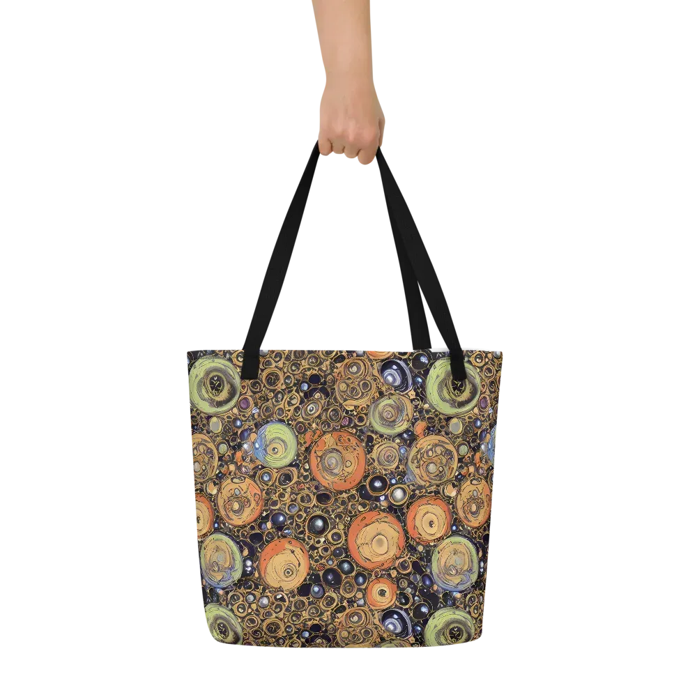 Crescent Echoes on Large Tote Bag W/ Pocket — Front