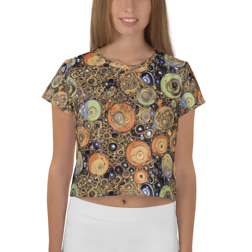 Crescent Echoes on Crop Tee — Front