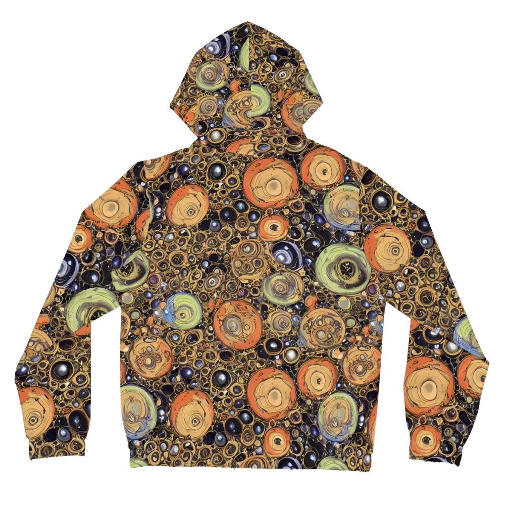Crescent Echoes on Women's Full-Zip Hoodie — Back