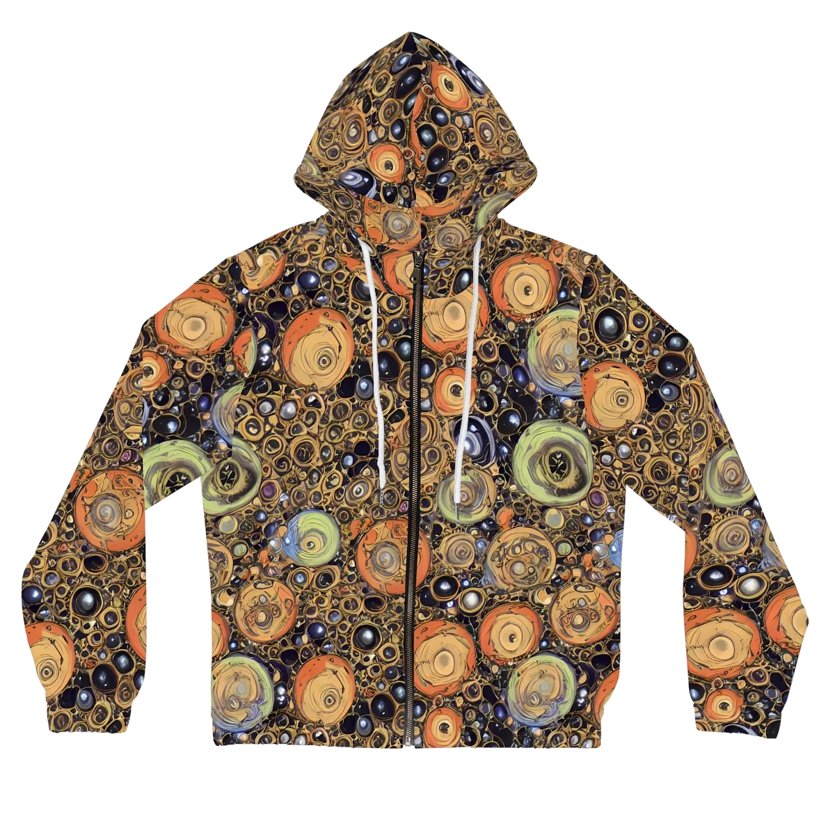 Crescent Echoes on Women's Full-Zip Hoodie — Front