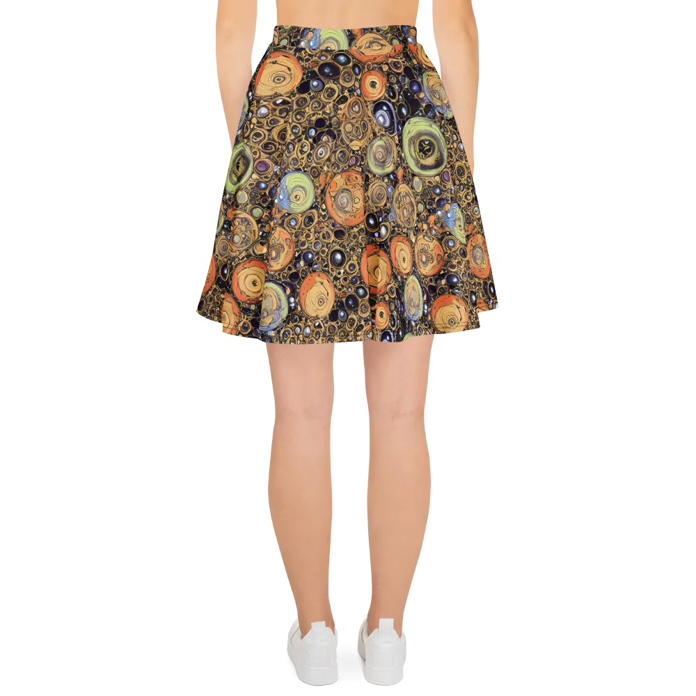 Crescent Echoes on Skater Skirt — Back