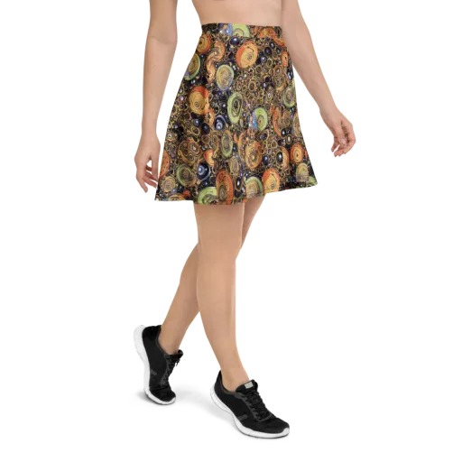 Crescent Echoes on a Skater Skirt