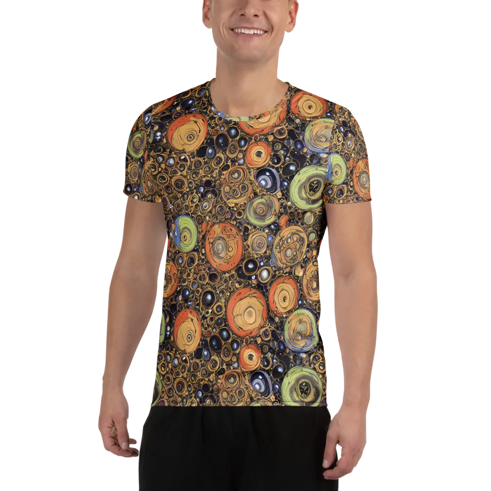 Crescent Echoes on Men's Athletic T-Shirt — Front