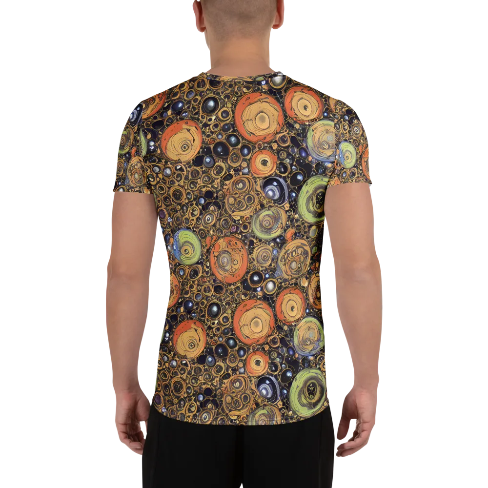 Crescent Echoes on Men's Athletic T-Shirt — Back
