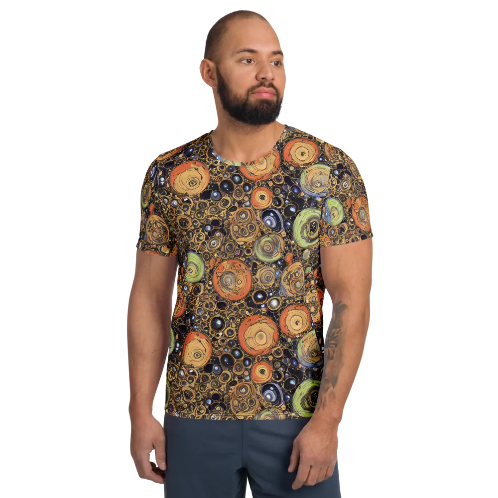Crescent Echoes on Men's Athletic T-Shirt — Front