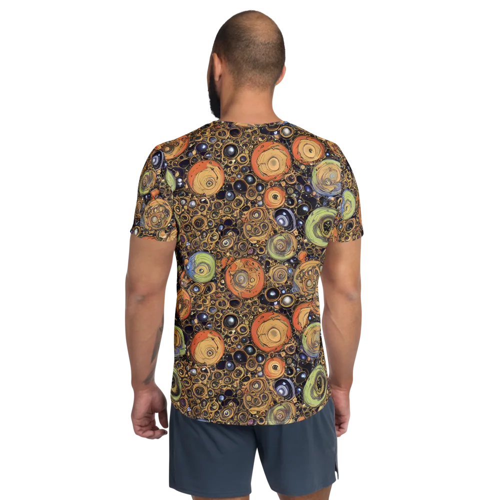 Crescent Echoes on Men's Athletic T-Shirt — Back