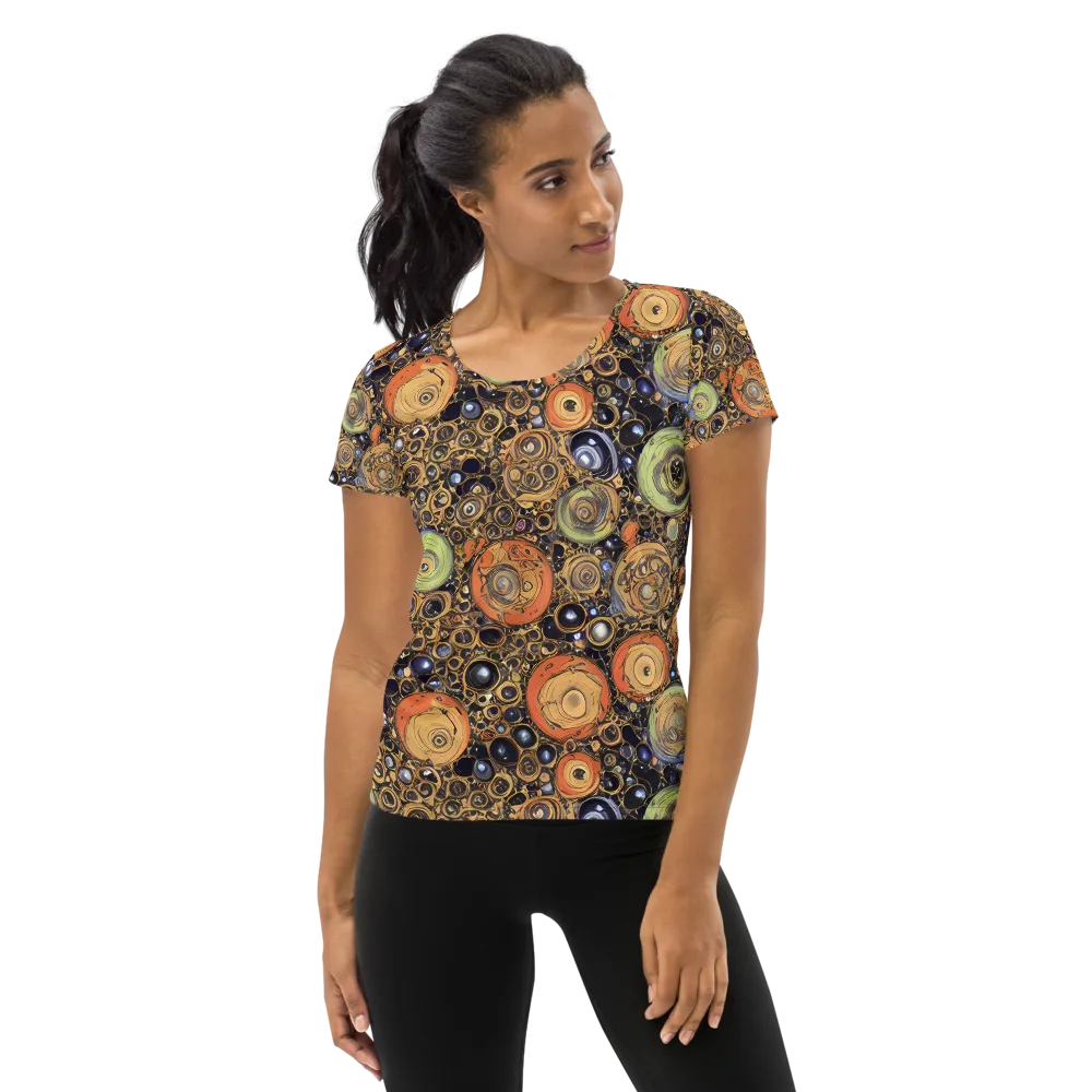 Crescent Echoes on Women's Athletic T-Shirt — Front