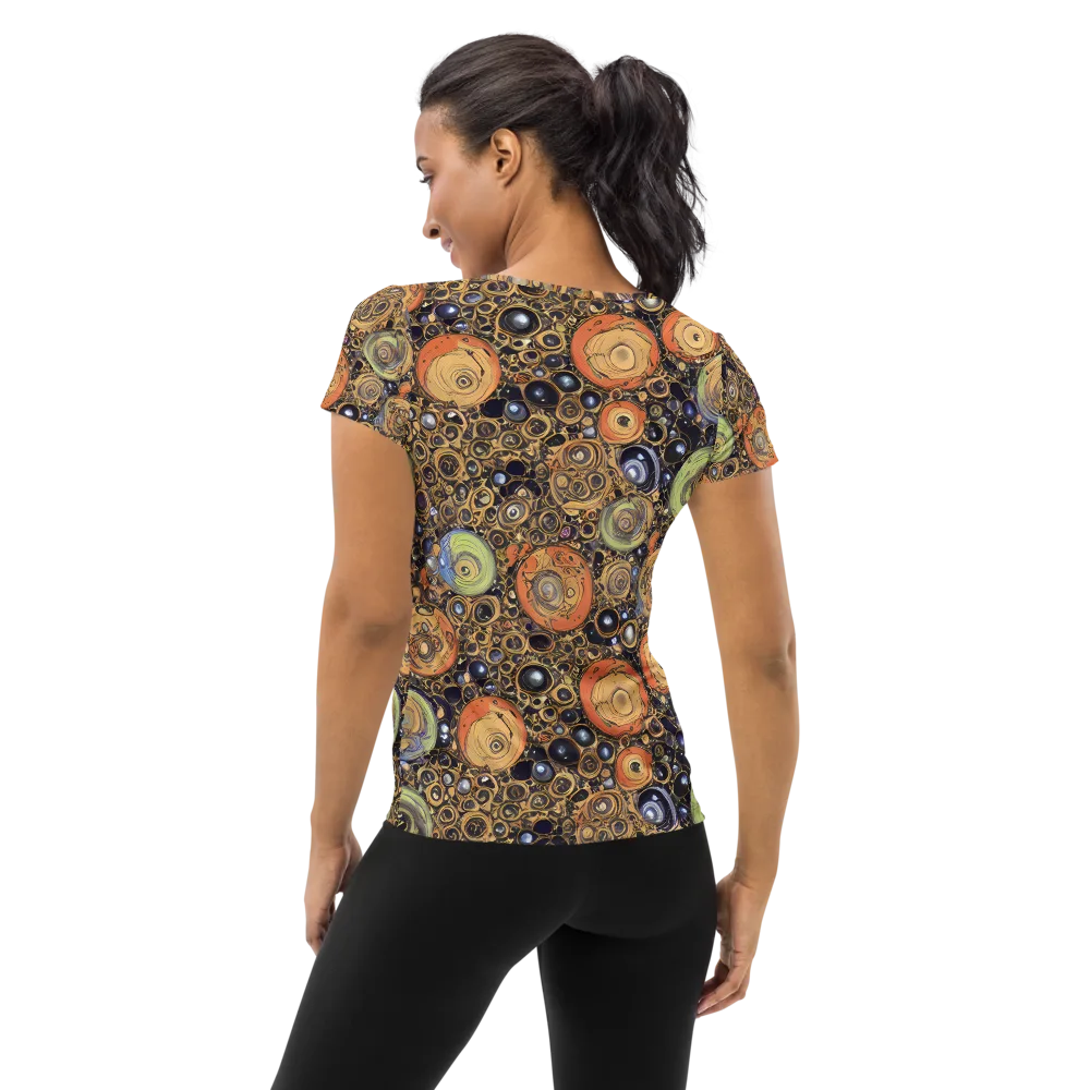 Crescent Echoes on Women's Athletic T-Shirt — Back