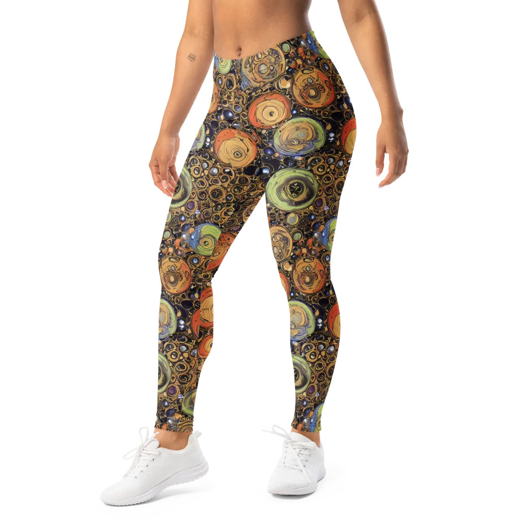 Crescent Echoes on Leggings — Left Front