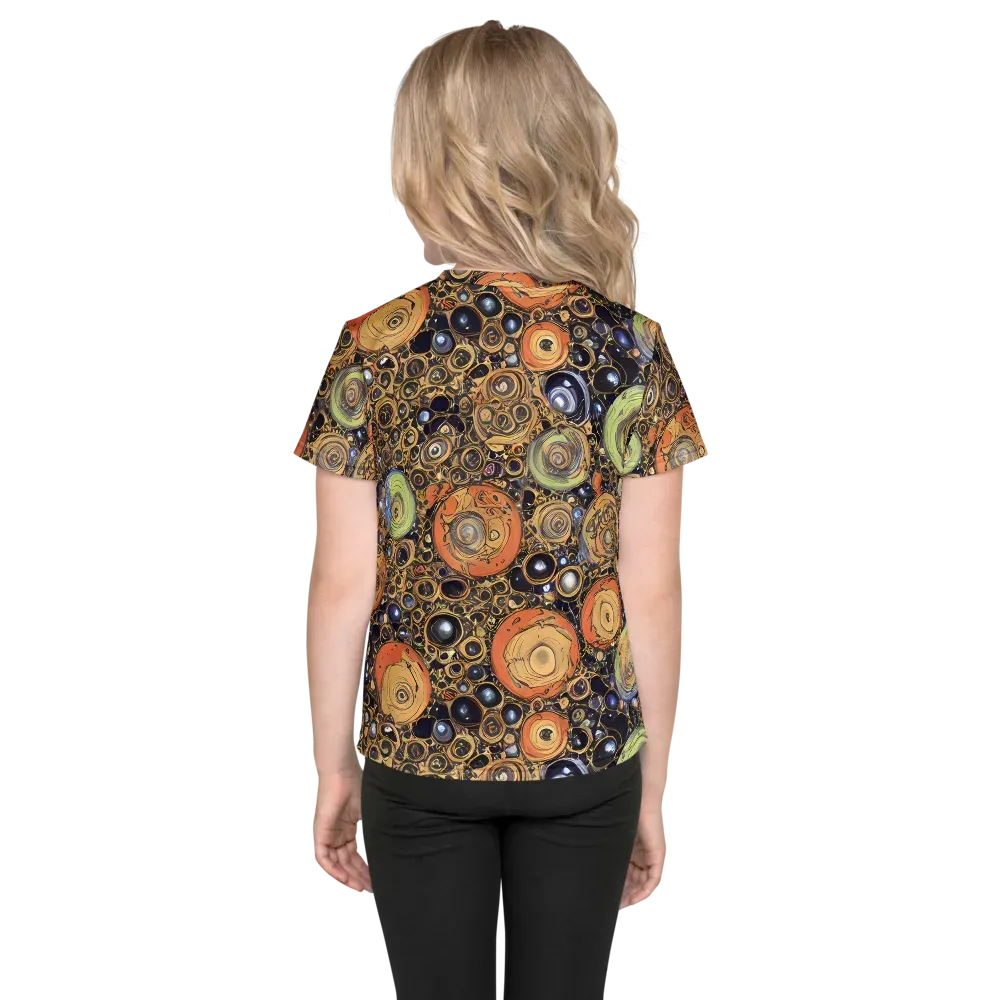 Crescent Echoes on Kids Crew Neck T-Shirt — Back