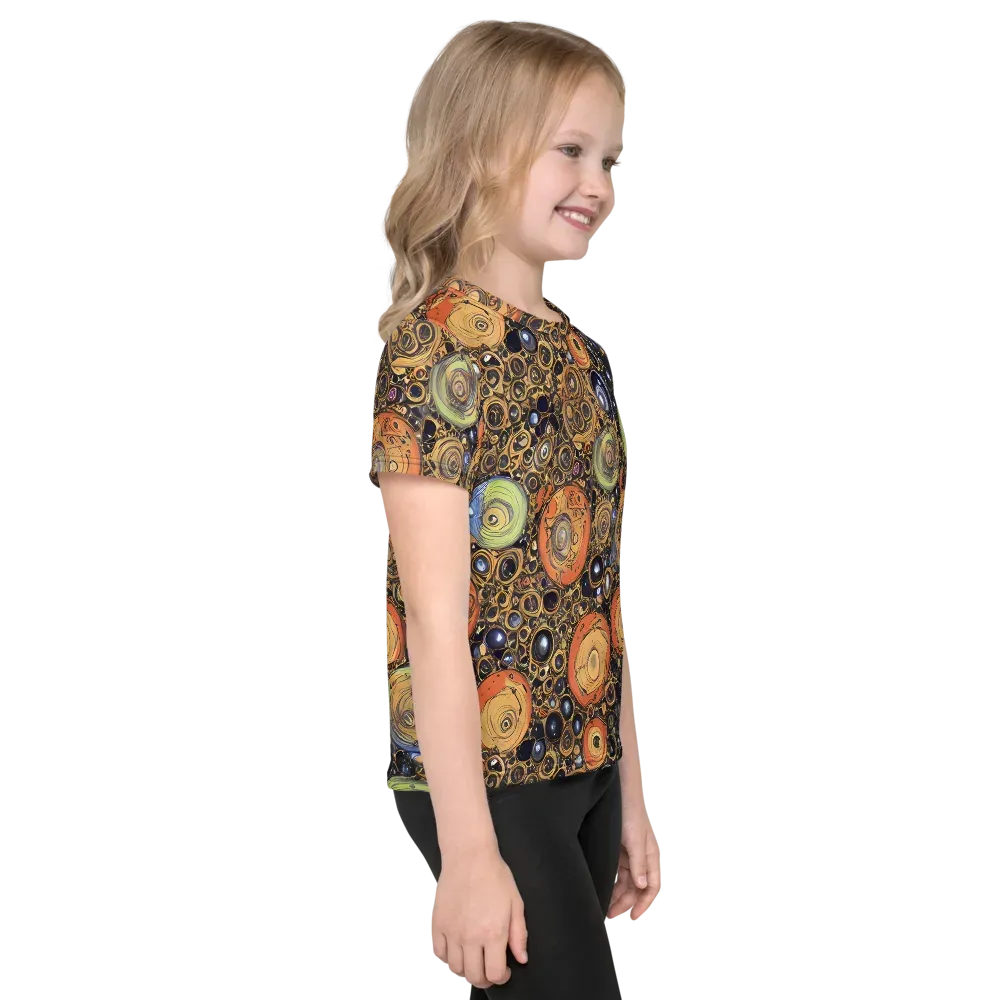Crescent Echoes on Kids Crew Neck T-Shirt — Right