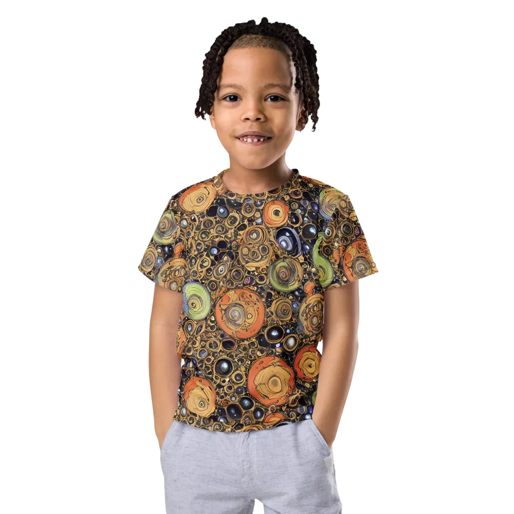 Crescent Echoes on Kids Crew Neck T-Shirt — Front