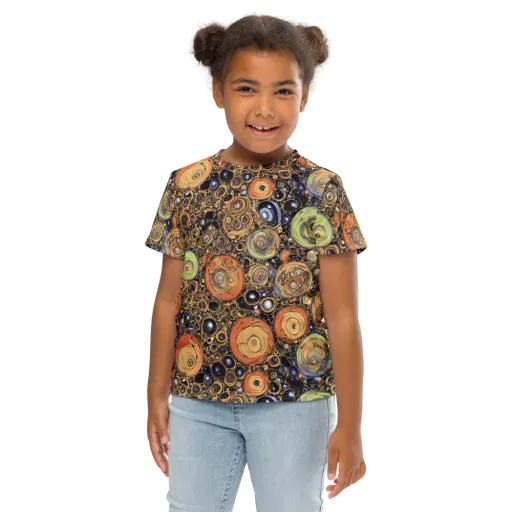 Crescent Echoes on a Kids Crew Neck T-Shirt