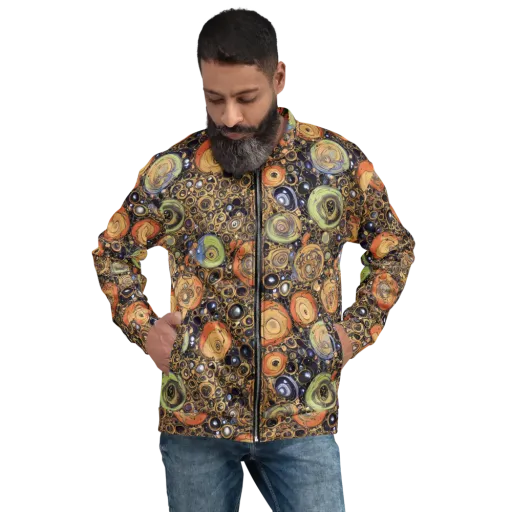 Crescent Echoes on a Bomber Jacket