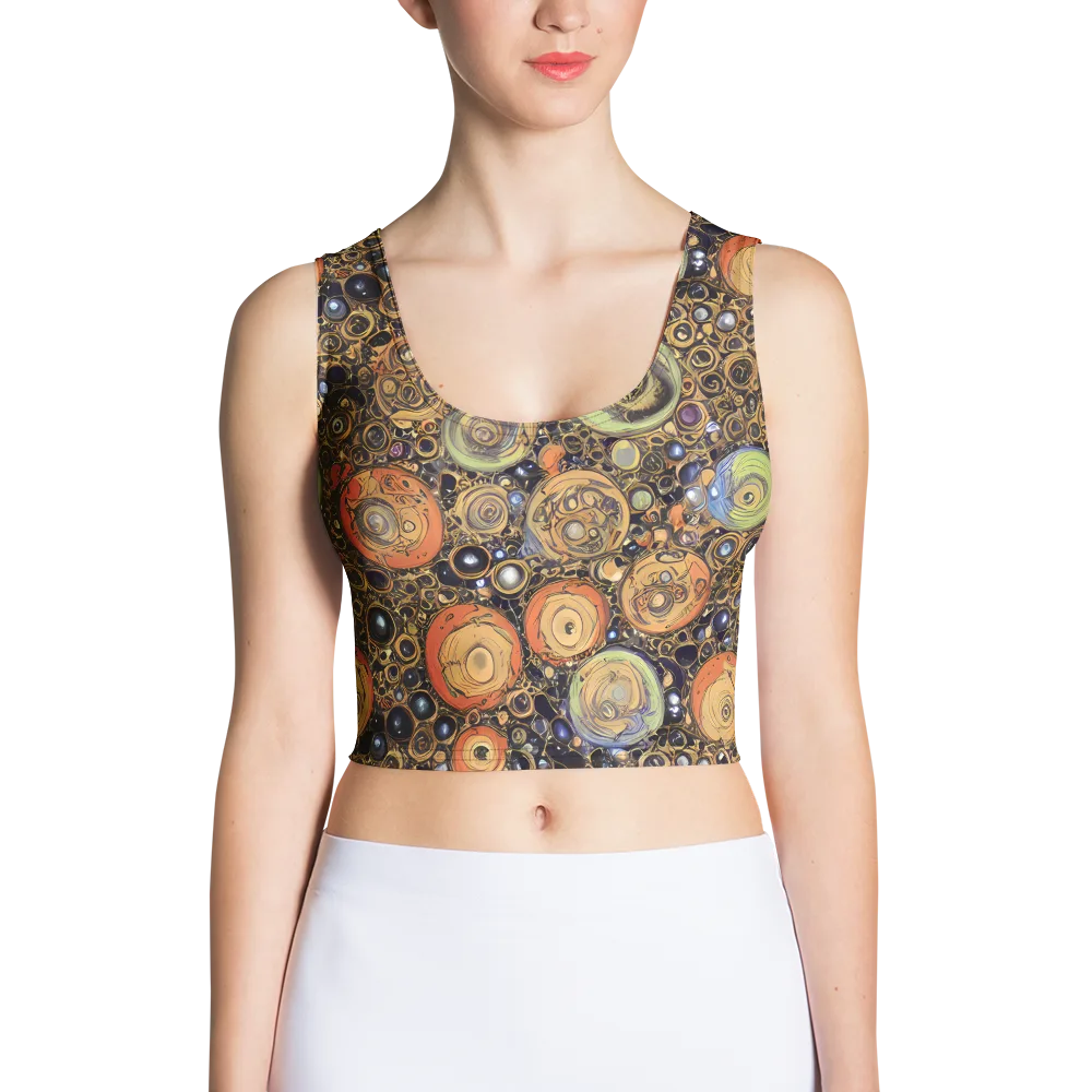 Crescent Echoes on Crop Top — Front