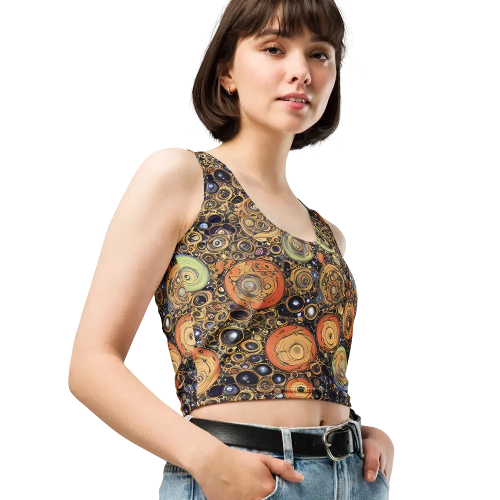 Crescent Echoes on Crop Top — Right Front
