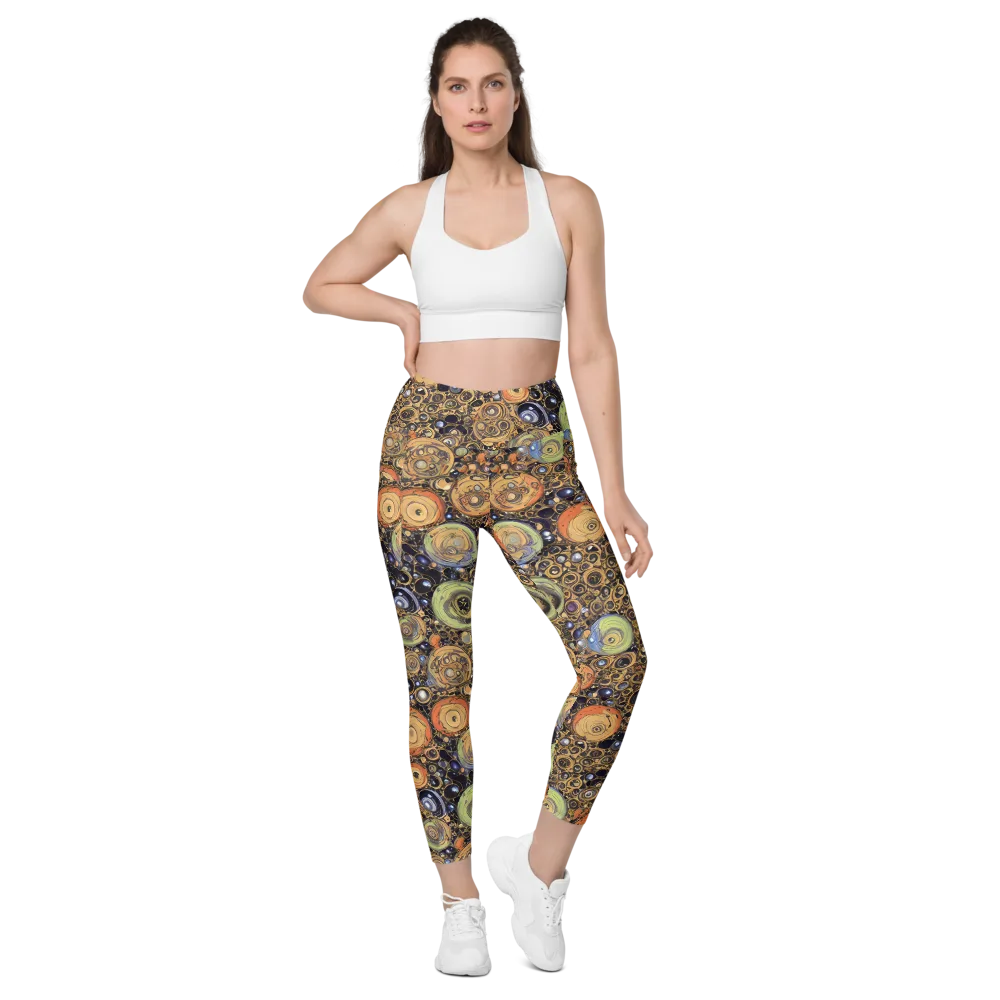 Crescent Echoes on Leggings with Pockets — Front