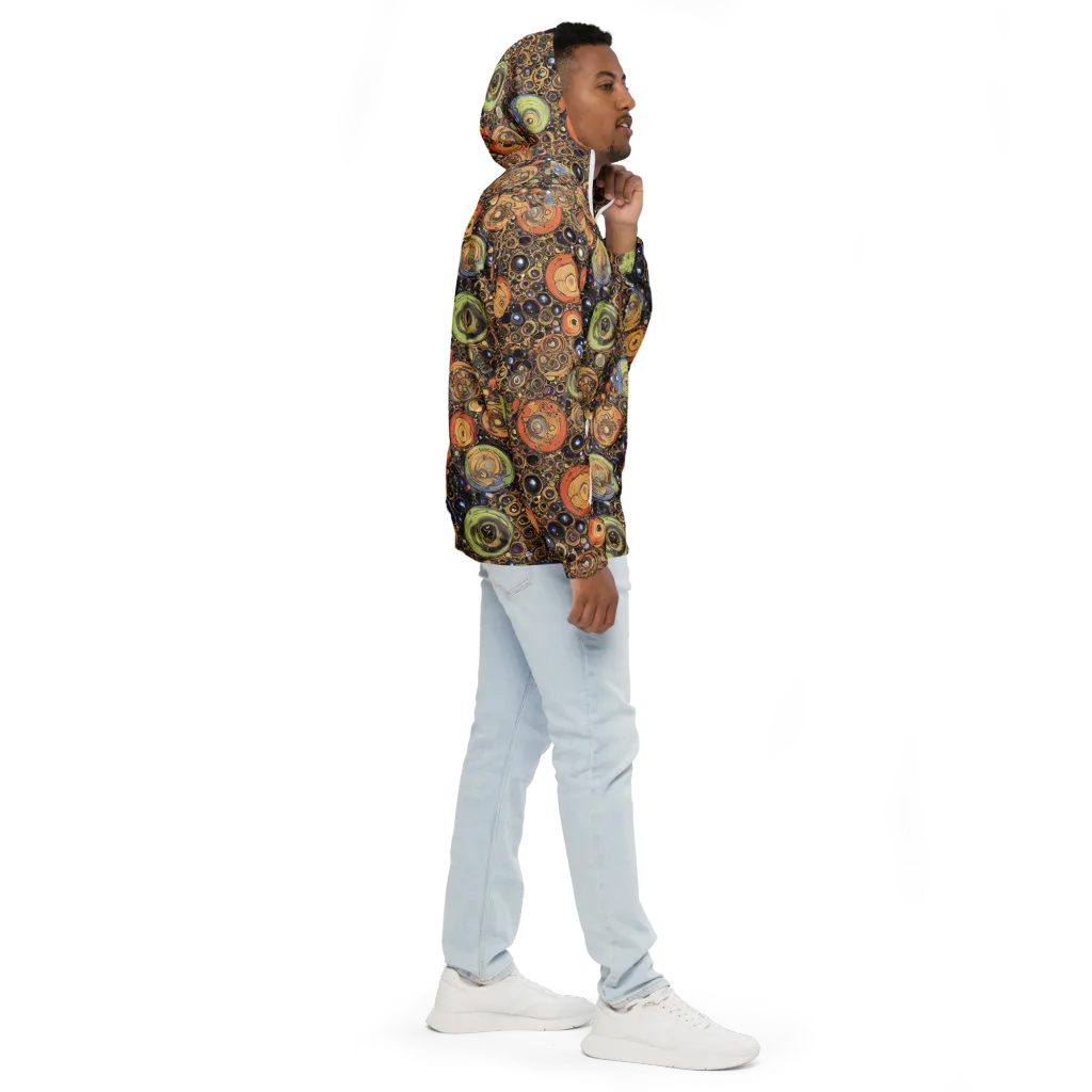 Crescent Echoes on Men's Windbreaker — Right