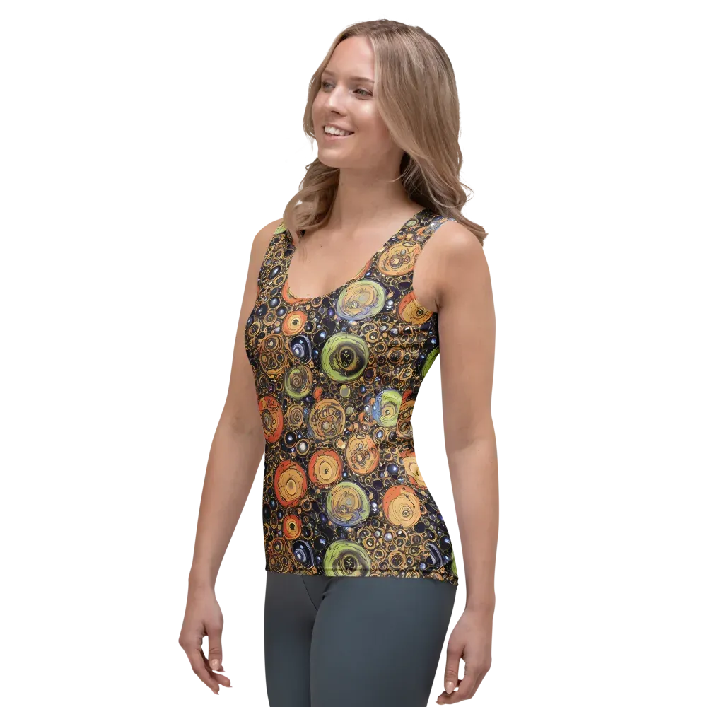 Crescent Echoes on Women's Tank Top — Left Front