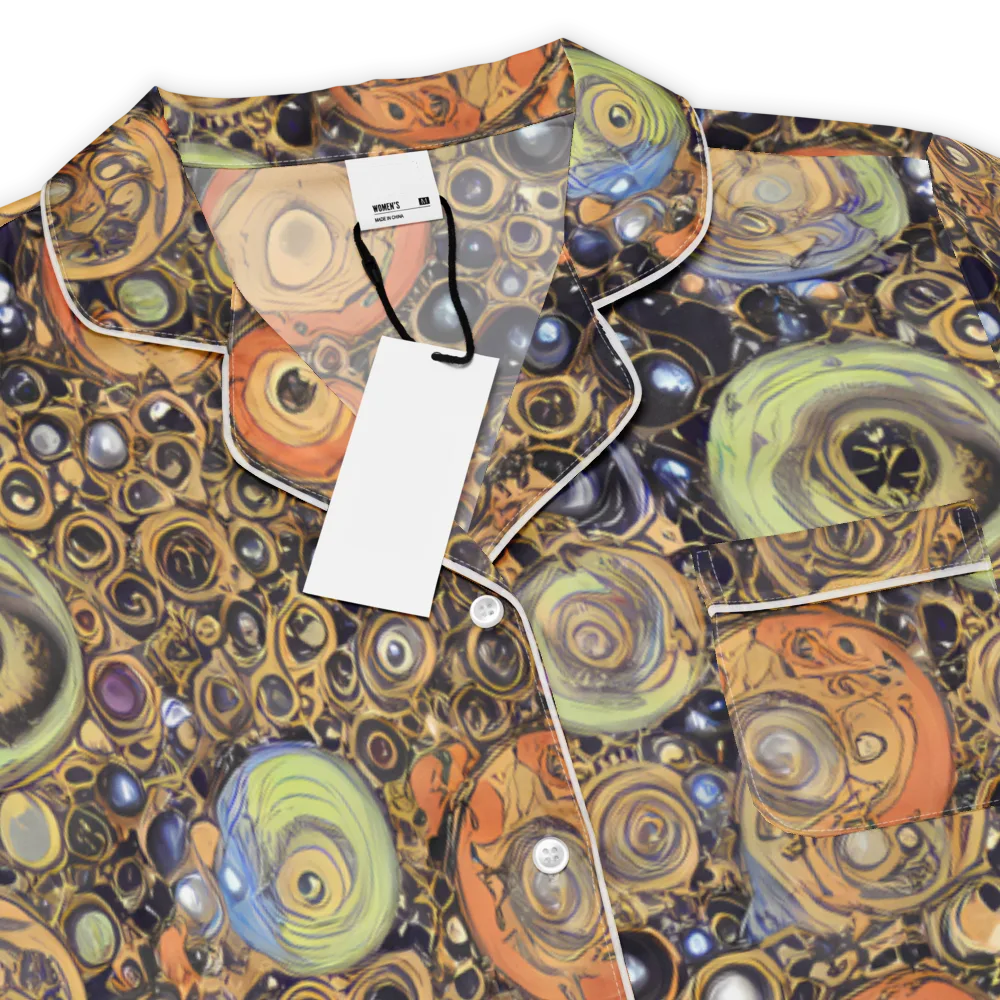 Crescent Echoes on Women's Short Sleeve Pajama Top — Product details