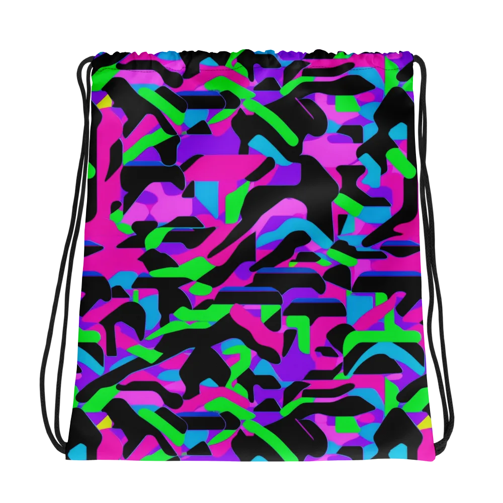 Neon Ink Drift on Drawstring Bag — Photo