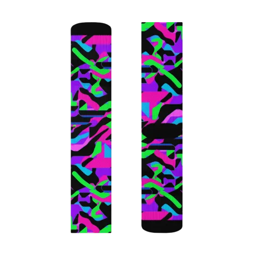 Neon Ink Drift on a Socks