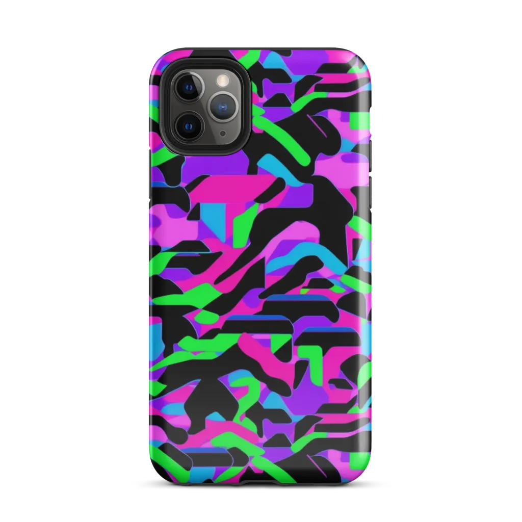 Neon Ink Drift on Tough Case for iPhone® — Front